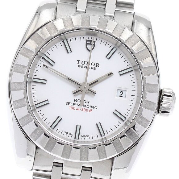 TUDOR Classic Date 22010 white Dial Automatic Ladies Watch - Picture 8 of 12
